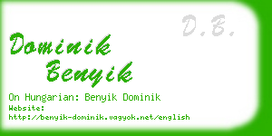 dominik benyik business card